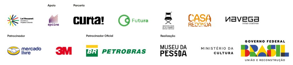 Régua de logos da Mostra audiovisual Vidas Indígenas