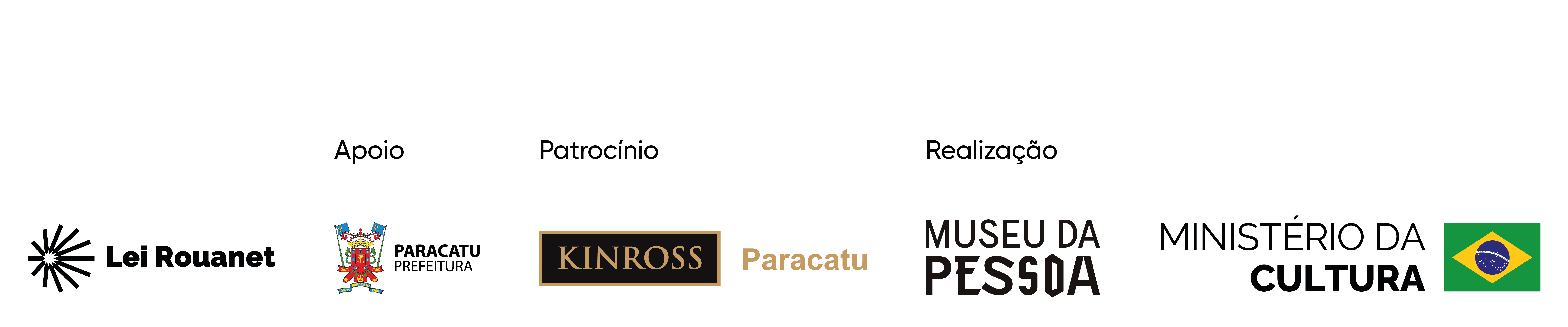 Imagem com os logos dos patrocinadores e colaboradores da Mostra Educativa organizada pelo Museu da Pessoa.
