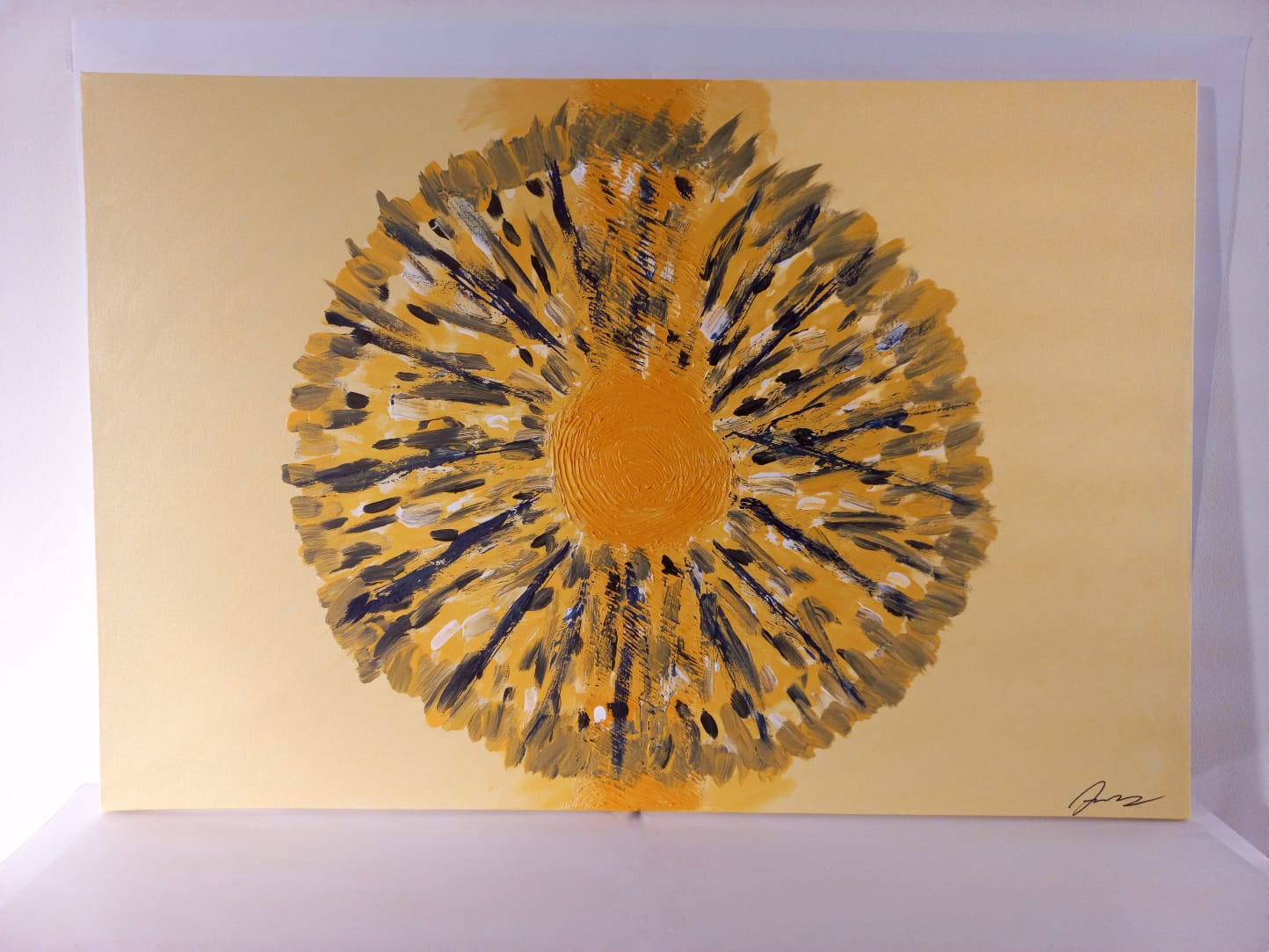 TELA SENSORIAL COM RELEVOS, DESCRIÇÃO DE IMAGEM E DESCRIÇÃO POÉTICA. 
MERGULHADA NA ARTE QUE HA EM MIM...