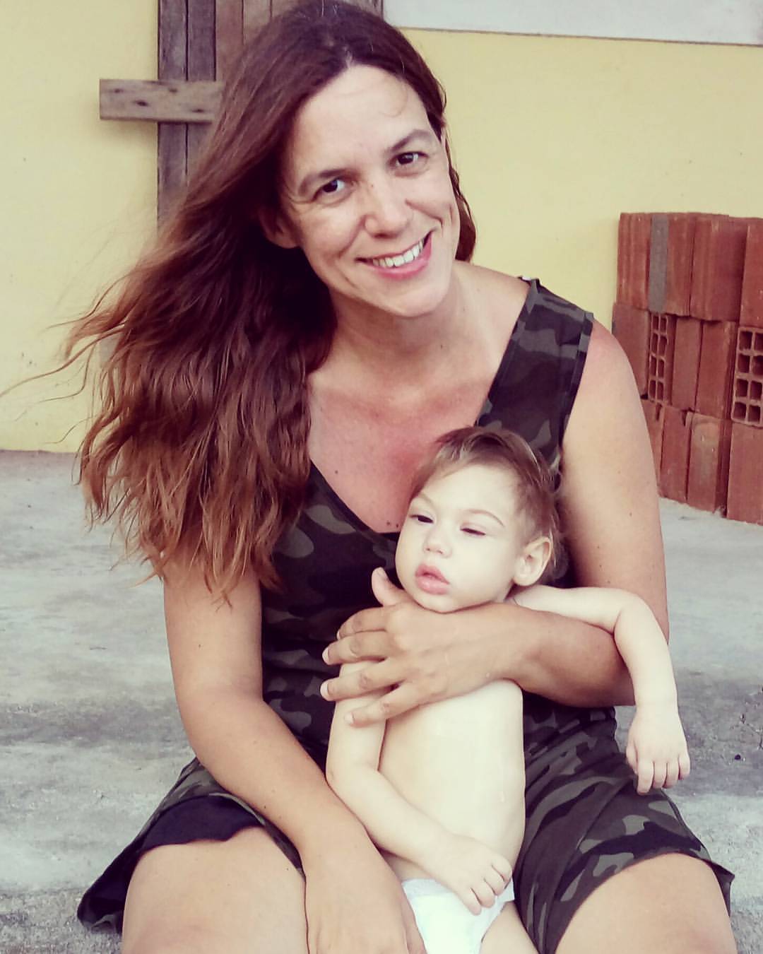 Feliz, com meu filhote lindo