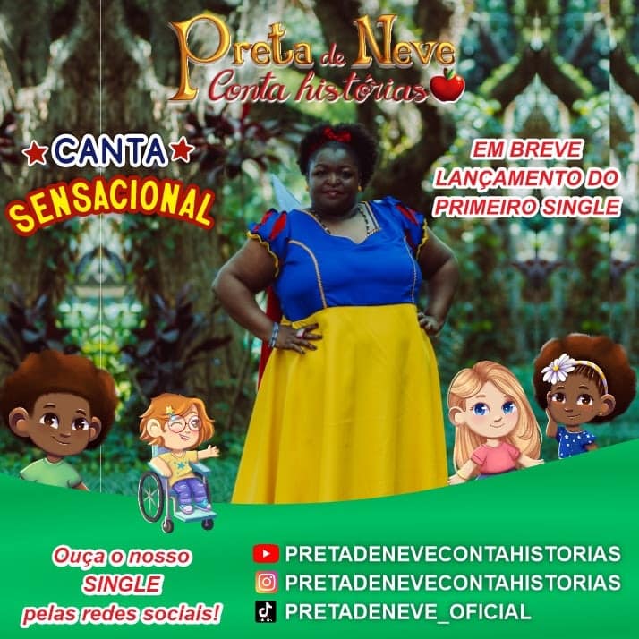 Preta de Neve com a música Sensacional ela quer levar o amor ao próximo seja ele como for e principalmente que a criança se reconheça no vídeo e se ame.