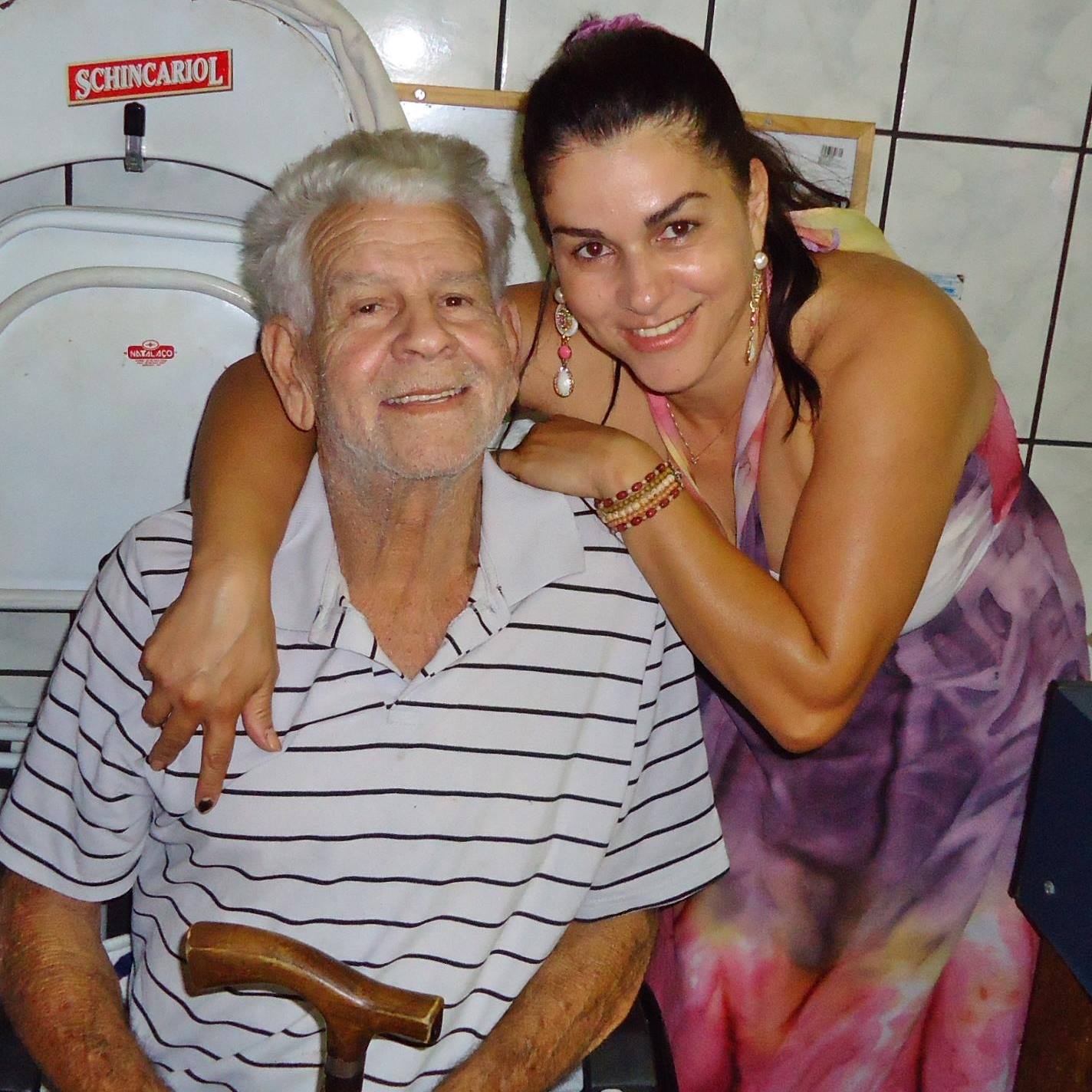Eliane e seu pai, Elízio de Souza