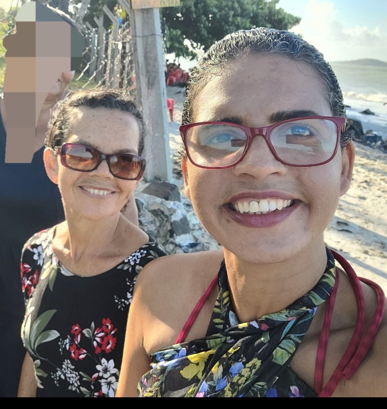 Passeio com minha mãe. 