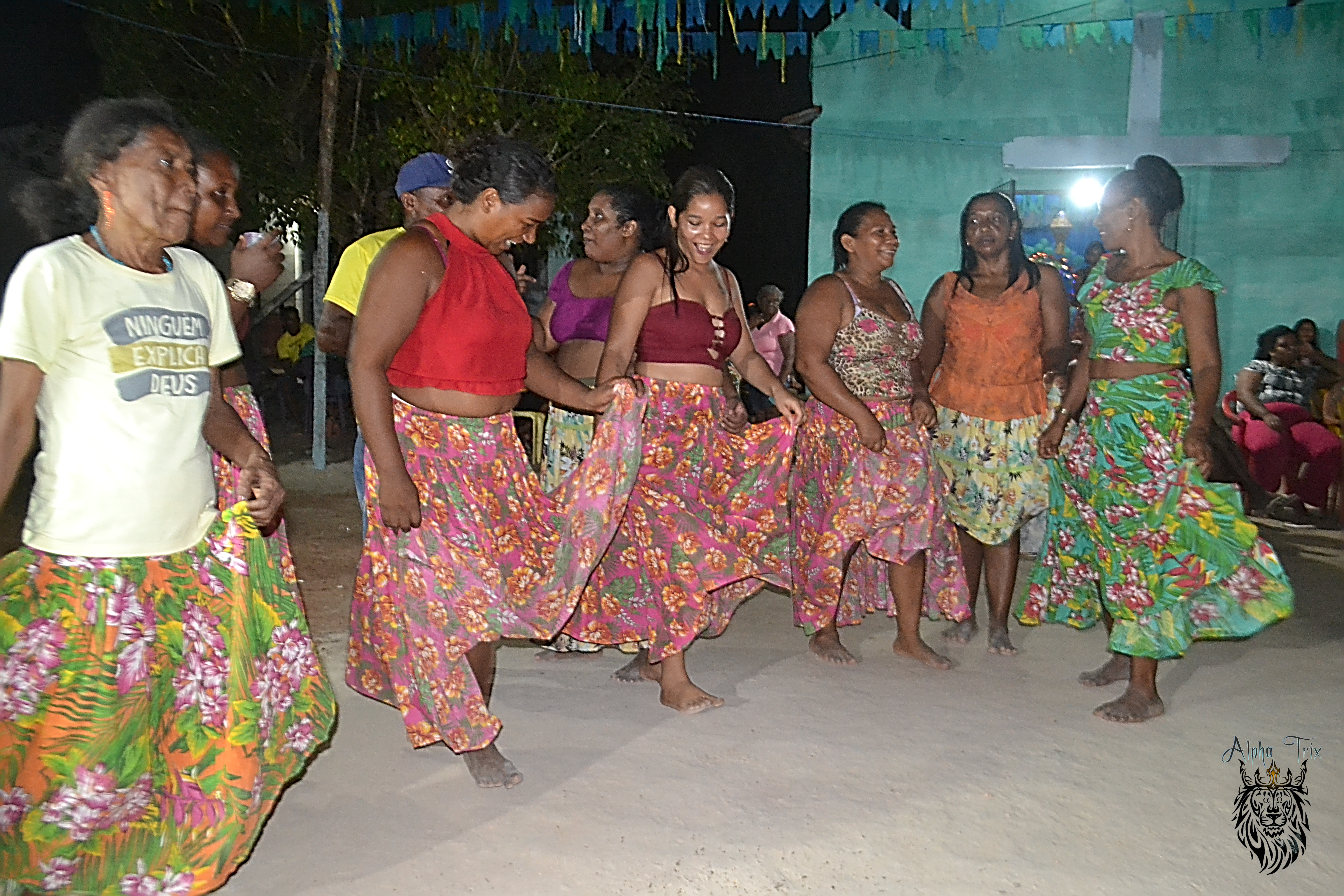 Fotografia do momento de festejo tradicional da comunidade Quilombola Estopa em Itapecuru Mirim-MA.