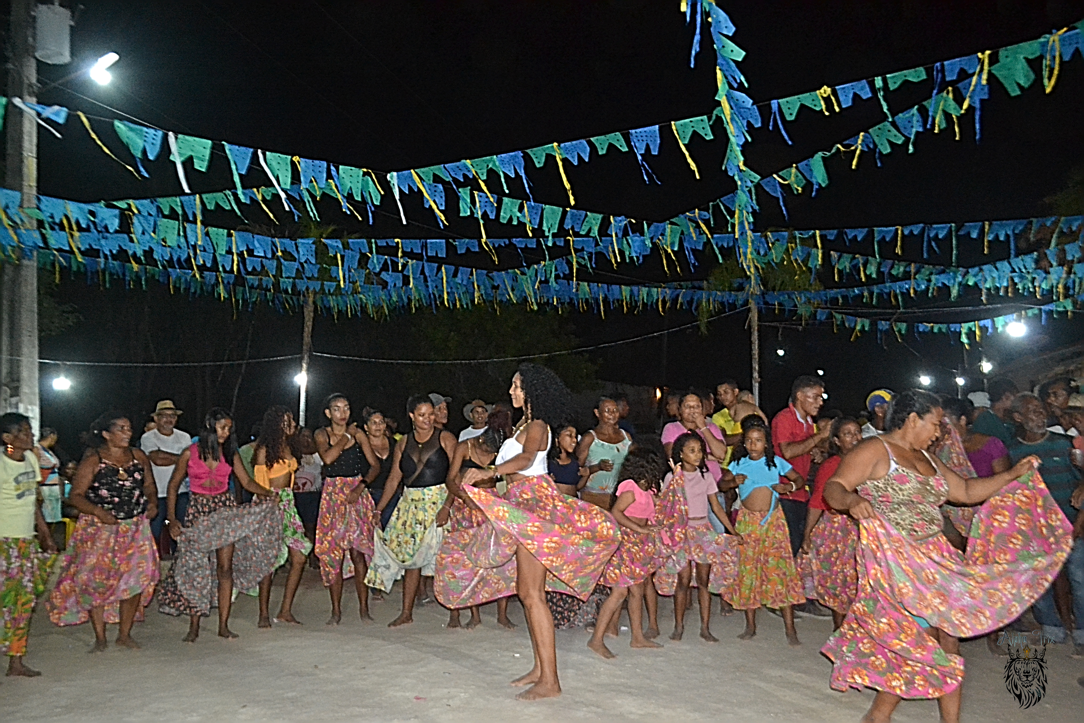 Fotografia do momento de festejo tradicional da comunidade Quilombola Estopa em Itapecuru Mirim-MA.