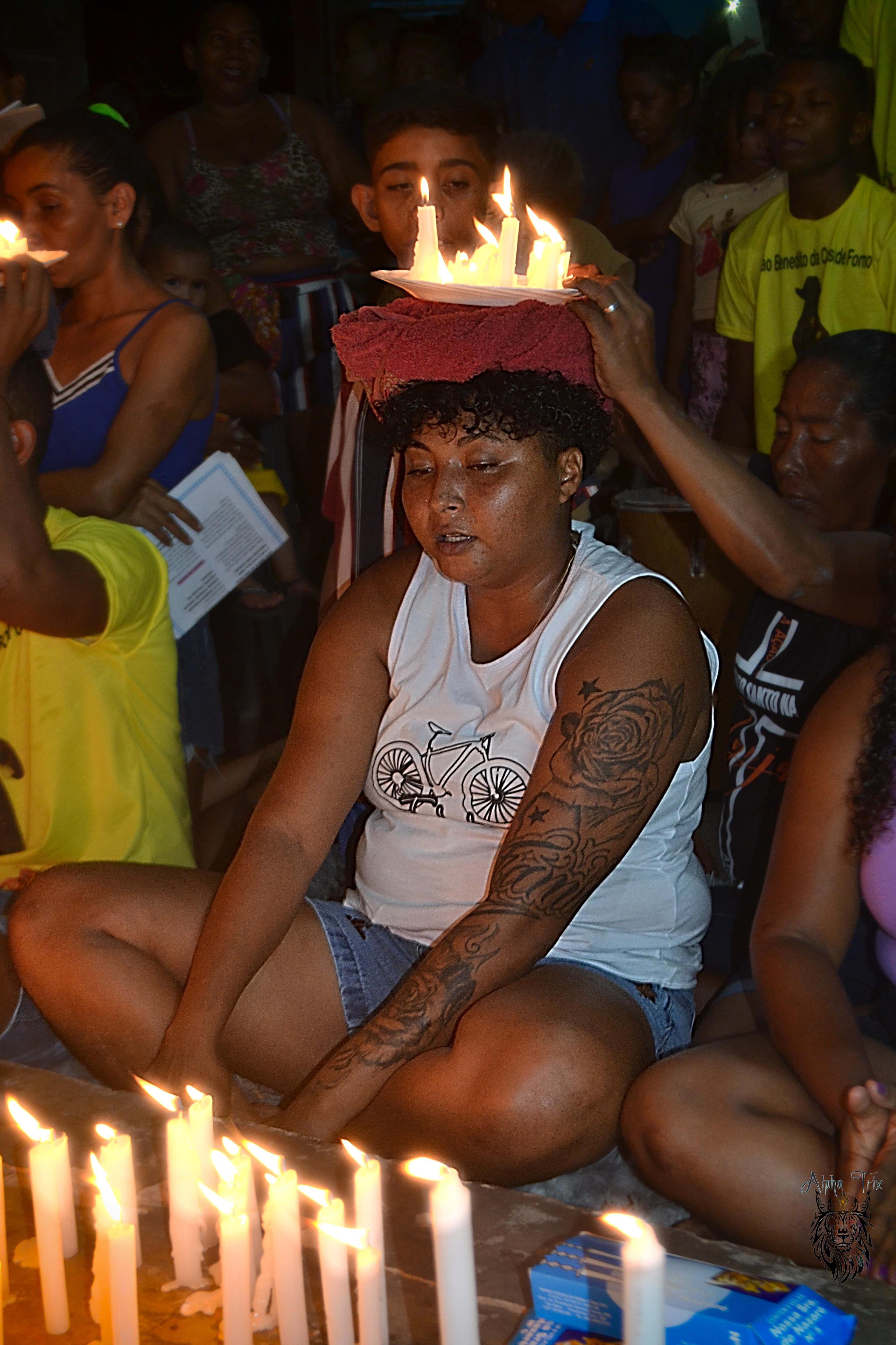Fotografia do momento de preparação para festejo tradicional da comunidade Quilombola Estopa em Itapecuru Mirim-MA.