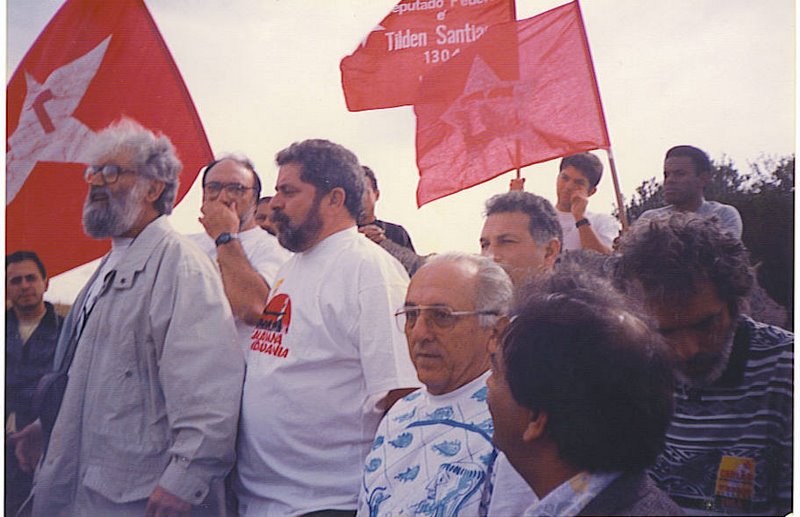 Leonardo Boff fez uma oração expontânea historiando sua vida de Franciscano em paraleo com a vida de São Francisco.