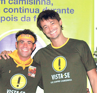 Durante o lançamento da campanha de AIDS e carnaval 2008