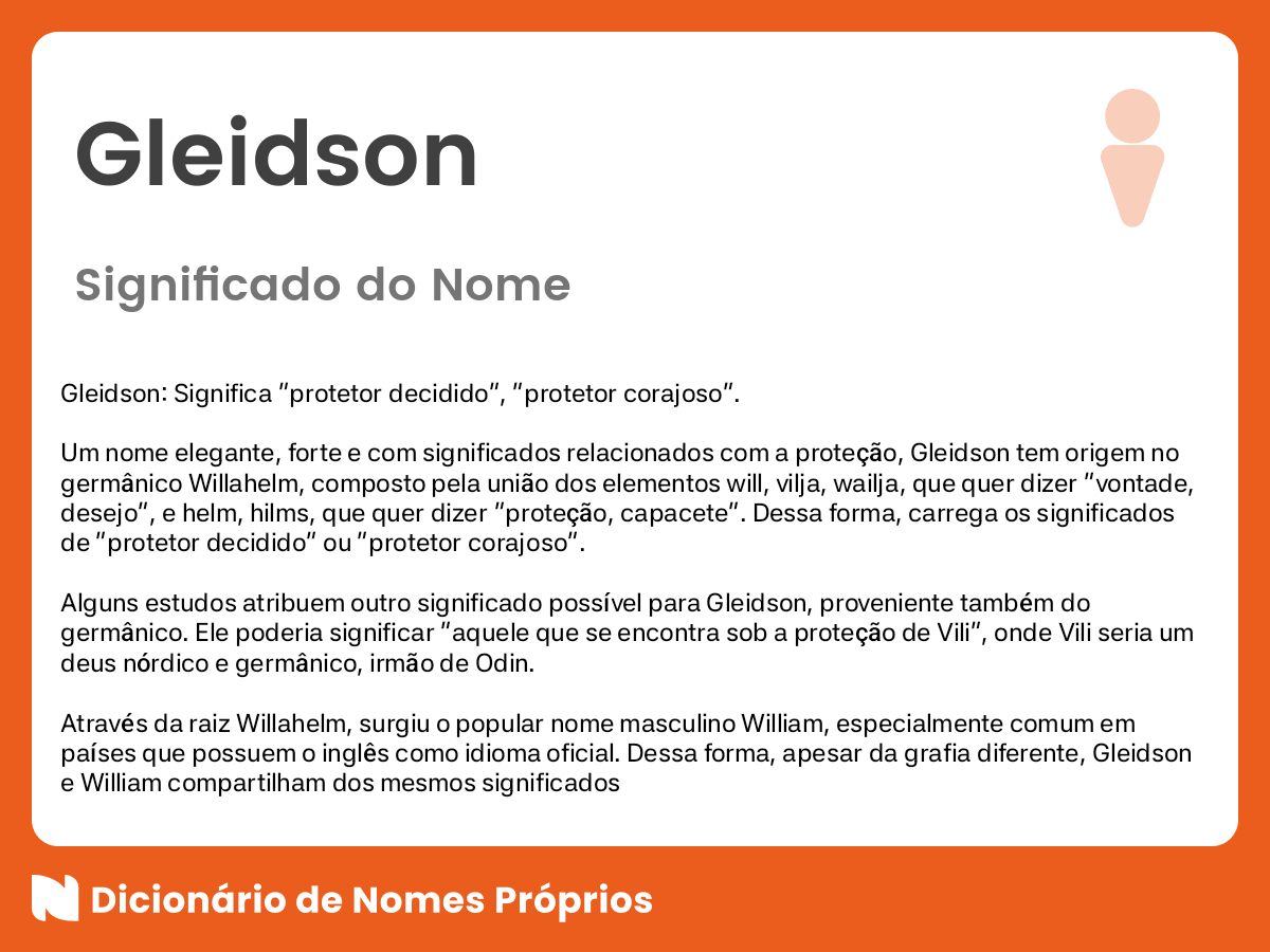 Significado nome Gleidson 