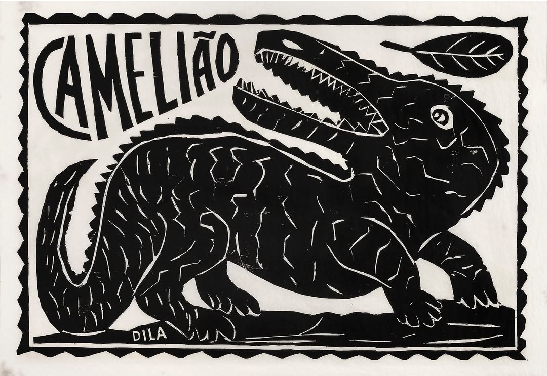 A famosa xilogravura do artista pernambucano Mestre Dila é conhecida como 
